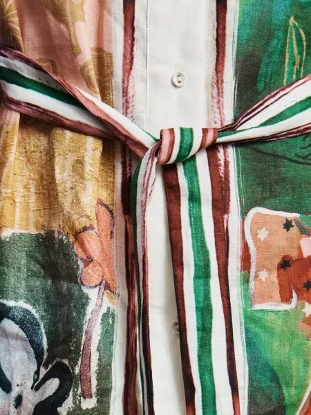 Rochie mini Alemais cu imagine verde