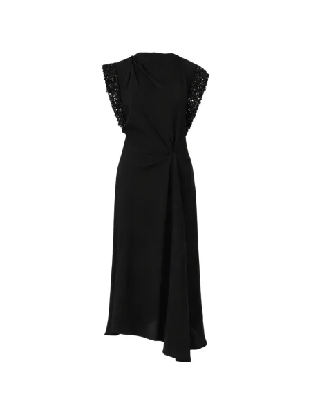 Rochie Isabel Marant cu paiete asimetrică de costum negru