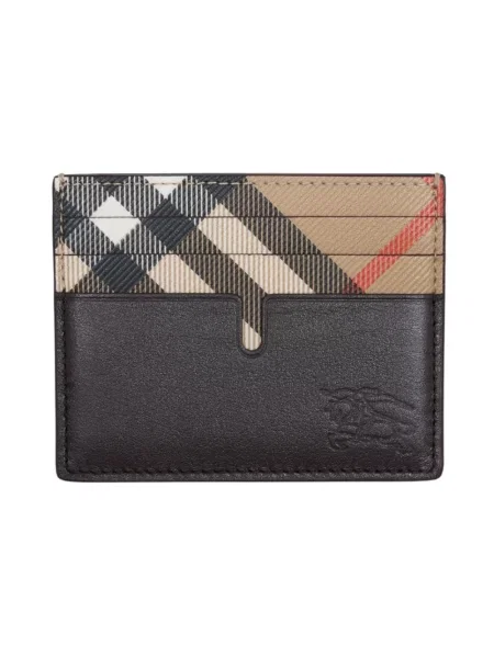Portfel Burberry skórzany w kratę brązowy