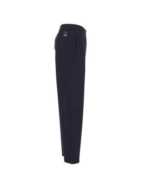 Hlače Emporio Armani od jersey plava
