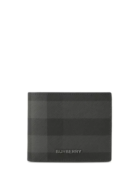Novčanik Burberry karirani crna
