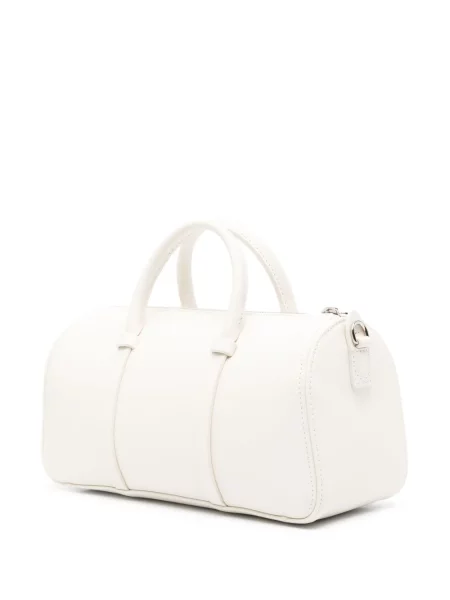 Geantă shopper Longchamp din piele cu autograf alb