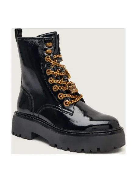 Kurt Geiger De piele botine cu platformă MATILDA negru