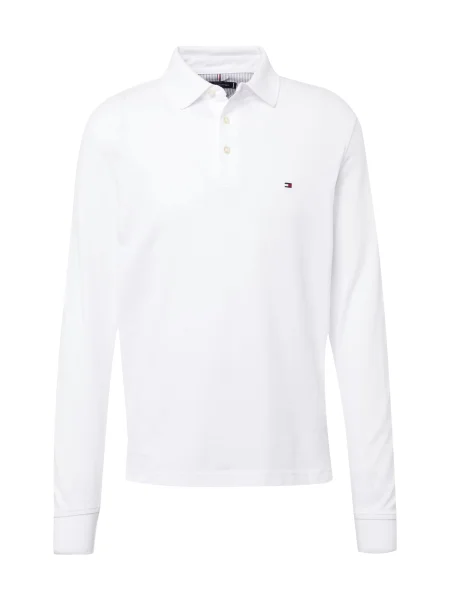 TOMMY HILFIGER Tricou bleumarin / roși aprins alb