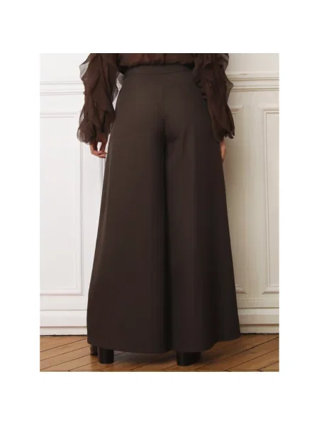 Hlače La Modeuse smeđa