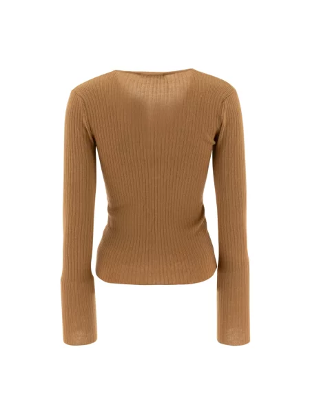 Sweter Max Mara z kaszmiru beżowy
