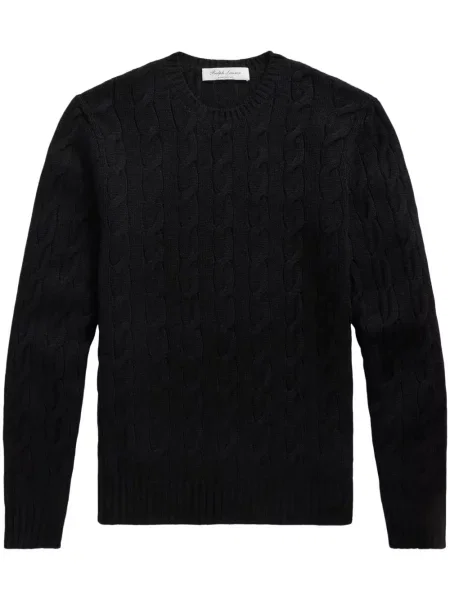 Pulover Ralph Lauren Purple Label din cașmir negru