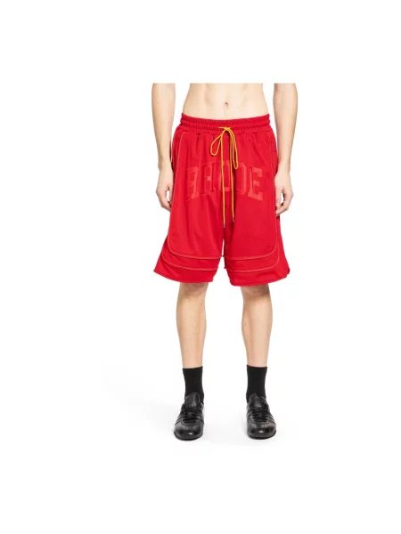 Krótkie szorty Rhude z logo czerwone