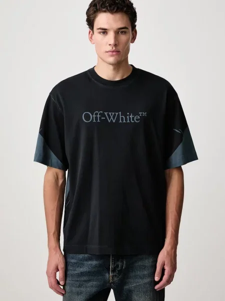 Off-White Negative Big Bookish Skate tricou din pentru bărbați alb