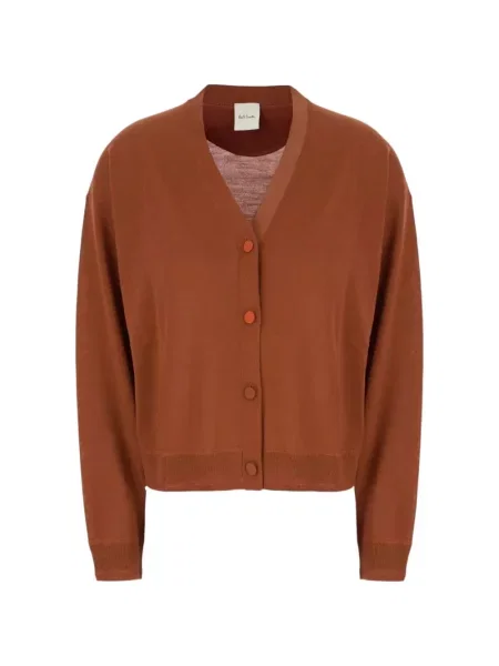 Cardigan Paul Smith cu decolteu în V maro