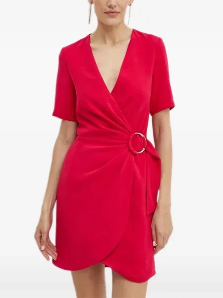 Sukienka mini Morgan z dekoltem w serek czerwona