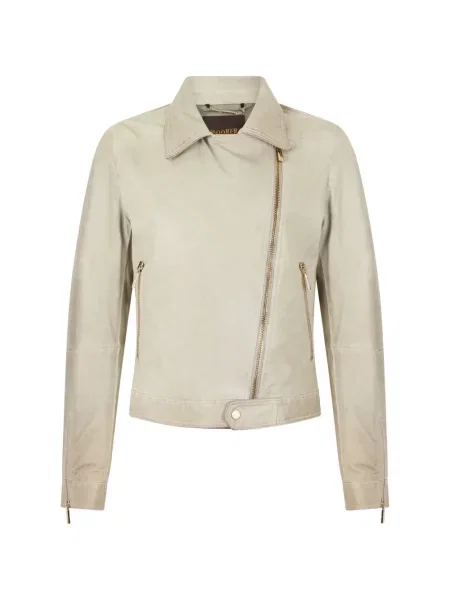 Kurtka skórzana Moorer asymetryczna