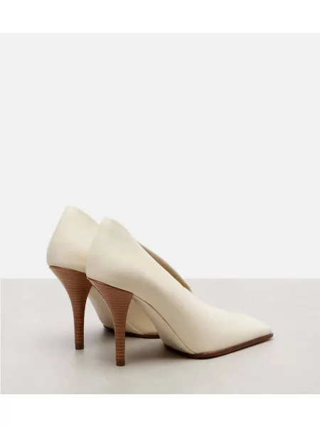 Pantofi cu toc Alaïa din piele alb