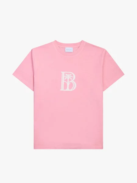 BLUE SKY INN Tricou Palm roz deschis albastru
