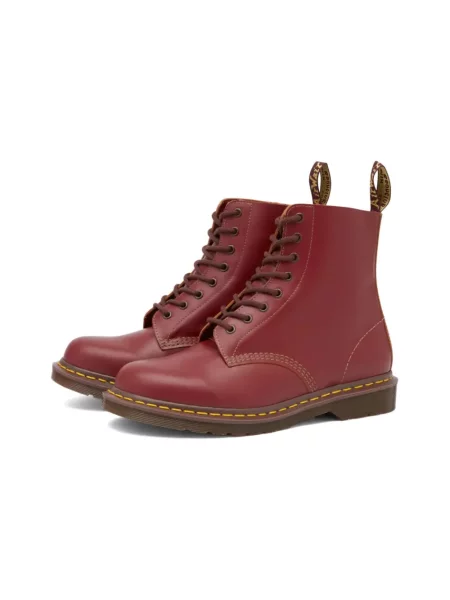 Botki Dr. Martens skórzane czerwone