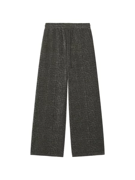 Pantaloni Tout A Coup cu imagine cu model leopard alergare gri
