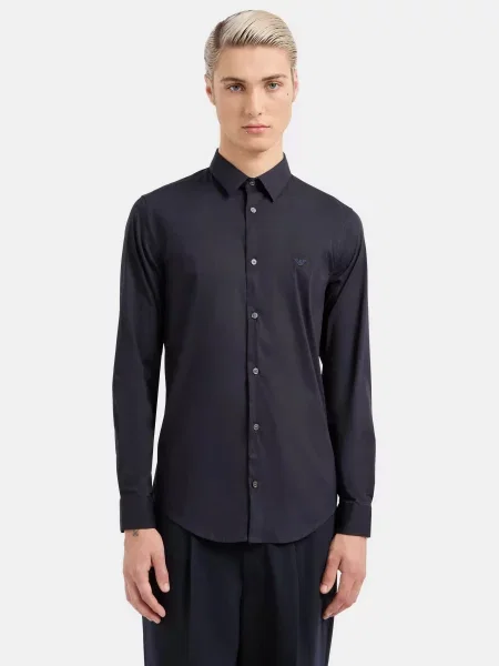 Emporio Armani ­ Рубашка с длинным рукавом синя