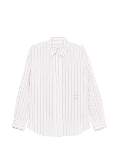 Cămașă Calvin Klein Collection cu dungi alb