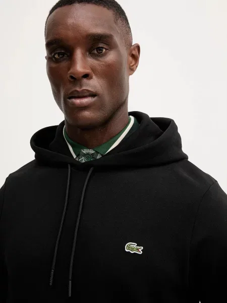 Свитер Lacoste с капюшоном черный