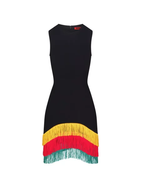 Rochie mini Simon Miller cu franjuri negru