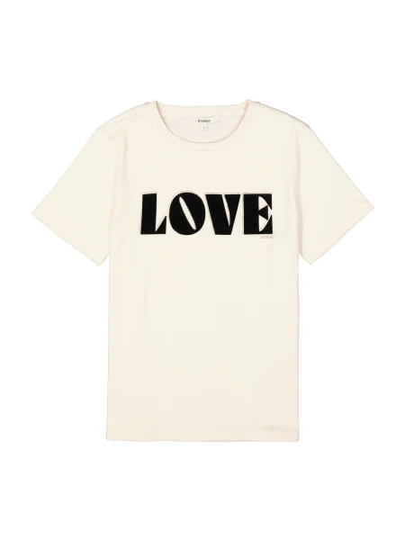 GARCIA Tricou negru / murdar alb