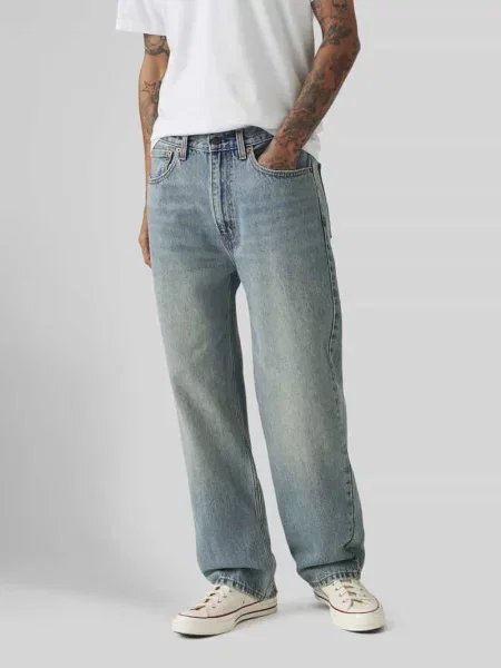 Jeans o kroju loose fit z czystej bawełny Levi's niebieskie