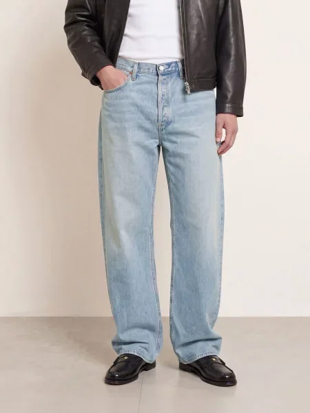 Agolde Jeansy Afton Jean O Kroju Regular Fit blau