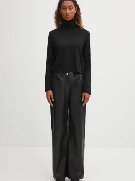 Шерстяная легкий водолазка Mm6 Maison Margiela черная