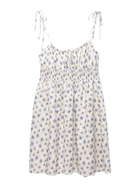 Pull&Bear Rochie de vară albastru deschis / lila / negru alb