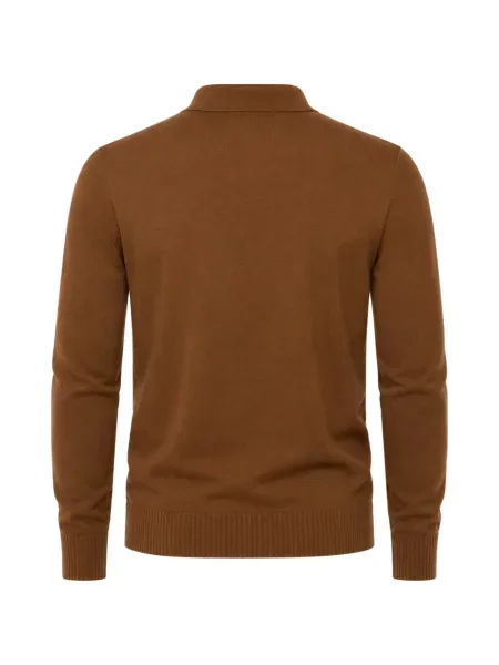 Lung tricou polo Alpha Studio maro