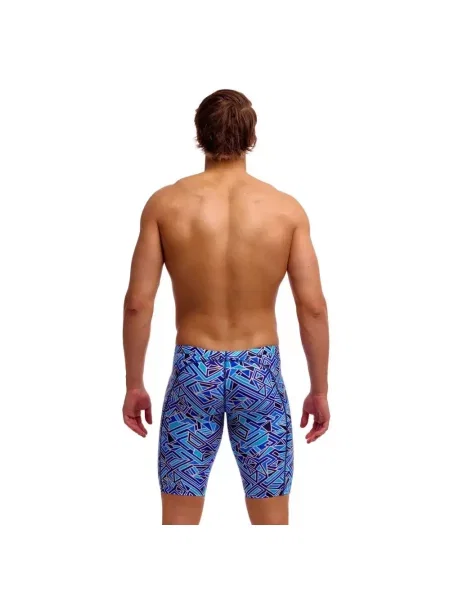 Spodenki do pływania Jammery Funky Trunks Blue Bits białe