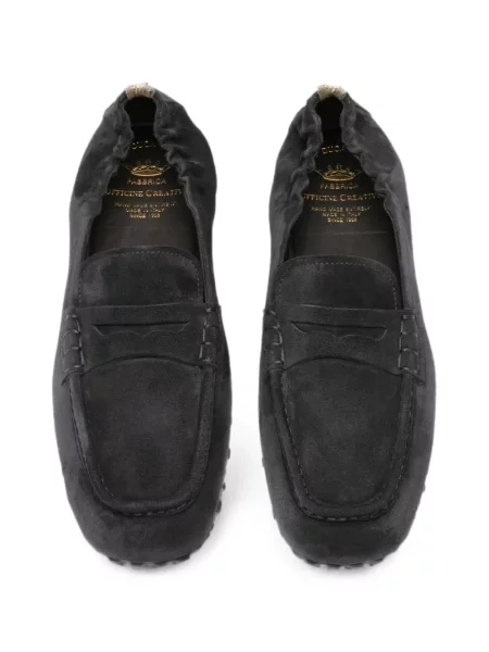 Pantofi loafer Officine Creative din piele de căprioară gri