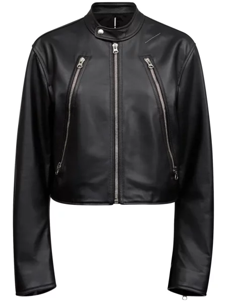 Geanta de piele Mm6 Maison Margiela negru
