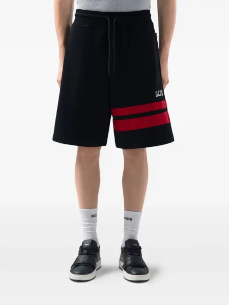 Pantaloni scurți Gcds cu dungi negru