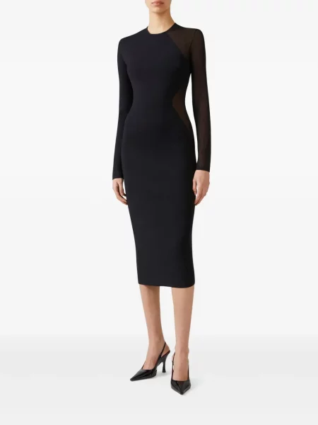 Rochie midi Stella Mccartney până la genunchi de costum negru