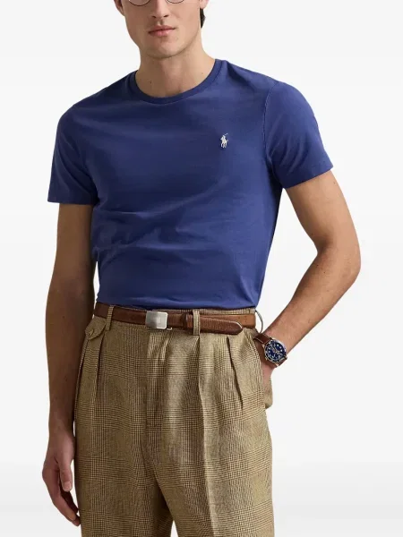Șapcă Polo Ralph Lauren din fleece cu dungi cu volane albastru