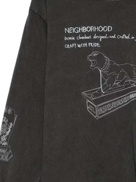 Μακρύς μπλούζα Neighborhood με σχέδιο γκρι