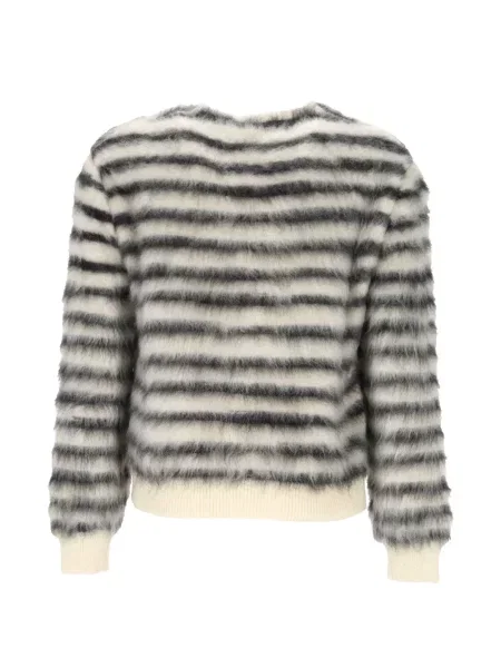 Cardigan Tom Ford cu dungi de mohair alb