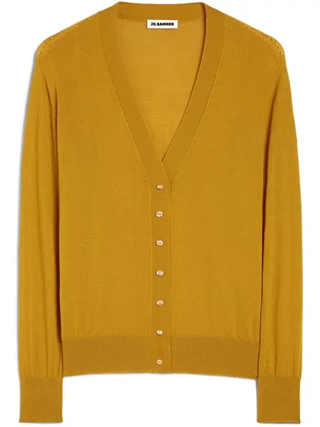 Cardigan Jil Sander tricotate galben