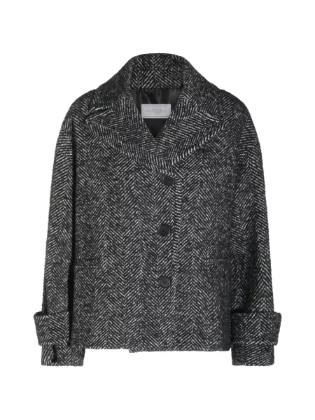 Geacă Antonelli cu model herringbone negru
