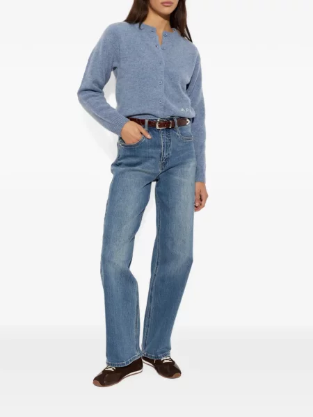 Cardigan A.p.c. cu autograf albastru