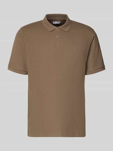 Koszulka polo o kroju regular fit z fakturowanym wzorem model AUSTIN' Jack & Jones