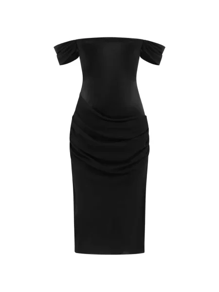 Rochie midi Alex Perry drapată negru