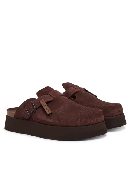 Klapki D.Franklin brązowe