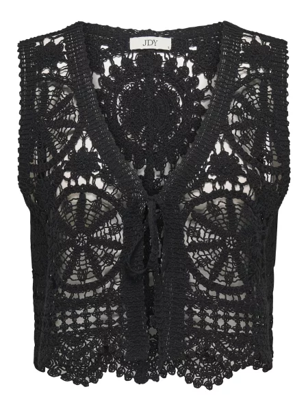 JDY Vestă tricotată JDYVic' negru
