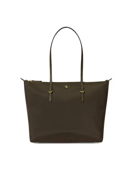 Lauren Ralph Lauren torebka shopper zielona