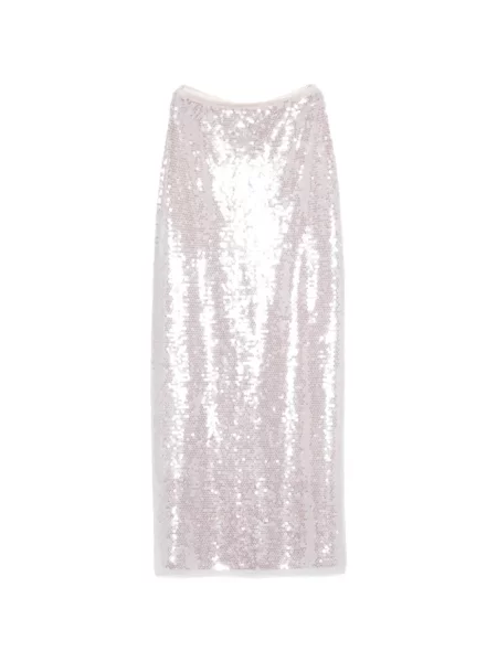 Spódnica midi Forte Forte z cekinami różowa
