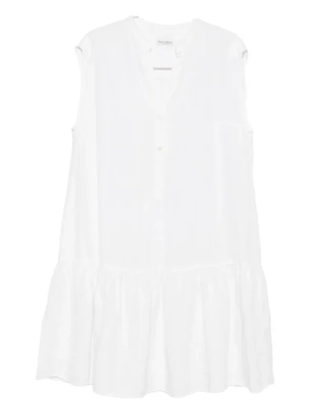 Rochie mini Marc O'polo fără mâneci cu decolteu în V de costum alb