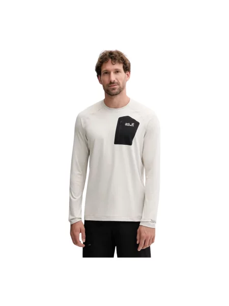 Koszulka sportowa Jack Wolfskin beżowa