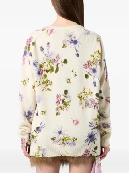 Cardigan Blumarine cu model floral cu mărgele